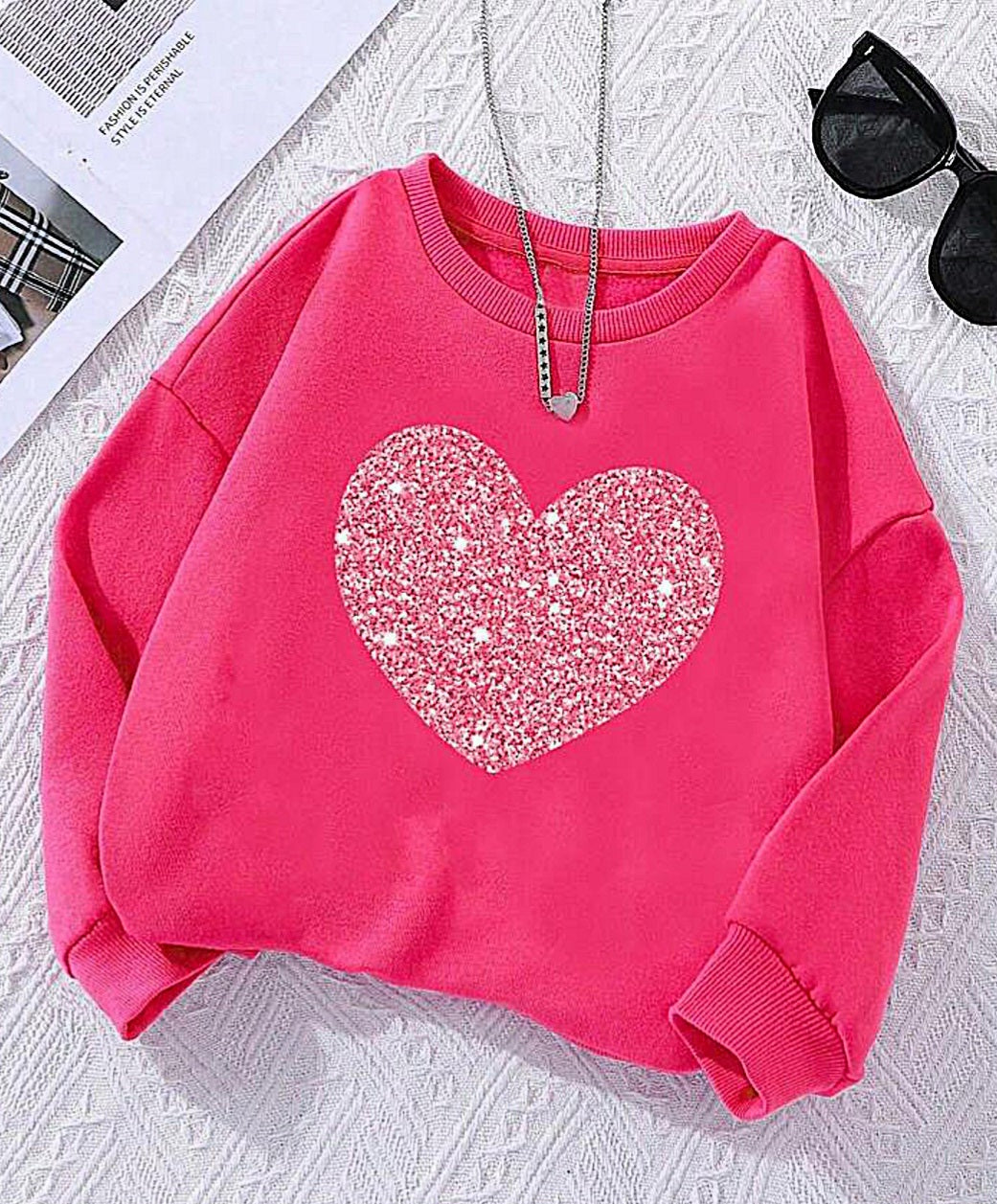 Pink Heart Sweatshirt