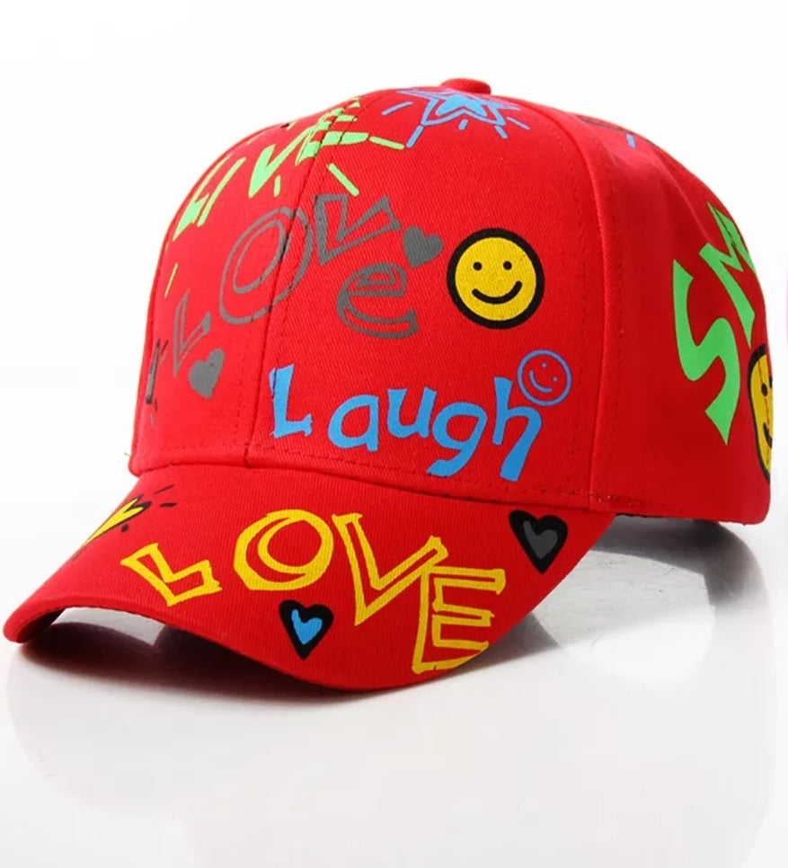 Happy Graffiti Hat (Multiple Colors)