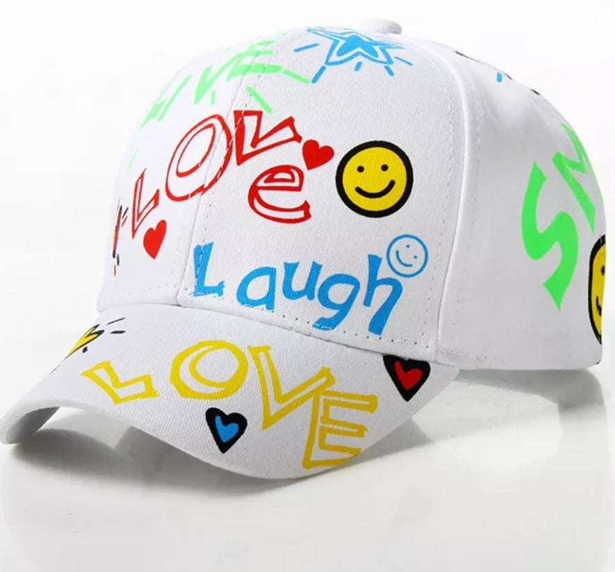 Happy Graffiti Hat (Multiple Colors)